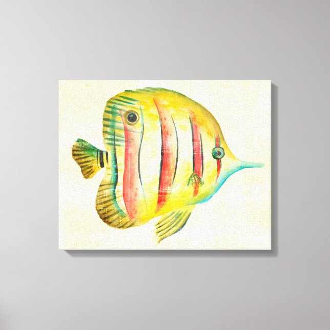 Toile Poisson coloré (Recto)