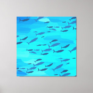Toile Poisson coloré