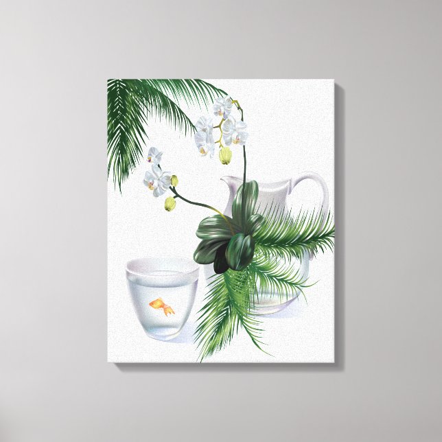 Toile Poisson d'or Surreal Orchid (Recto)