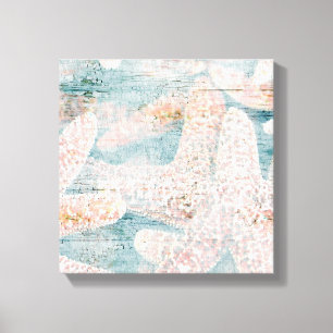 Toile Poisson-étoile rustique bleu Turquoise