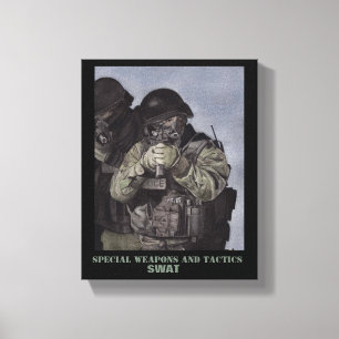 Toile Police de l'équipe SWAT Imprimer Aquarelle origina