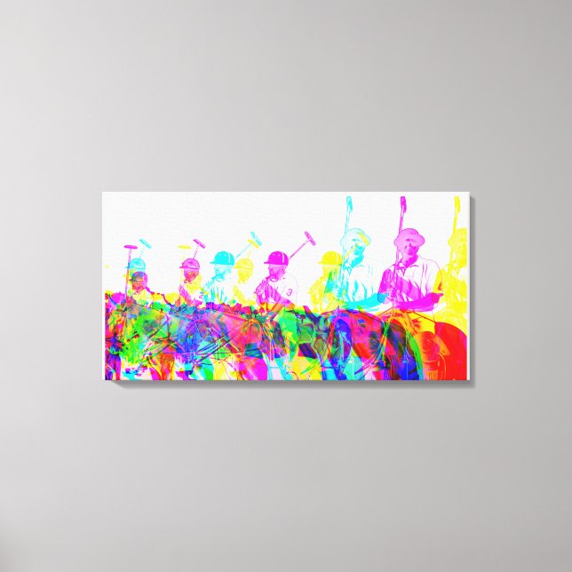 Toile Polo Players Mur Art Canvas Imprimer (Recto)