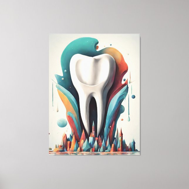 Toile Poly chromatic Tooth Art (Recto)