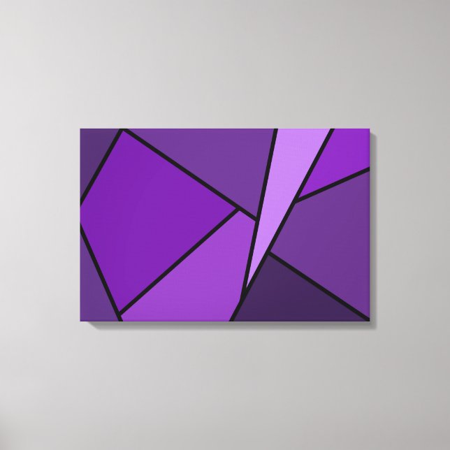 Toile Polygones violets Abstraits (Recto)
