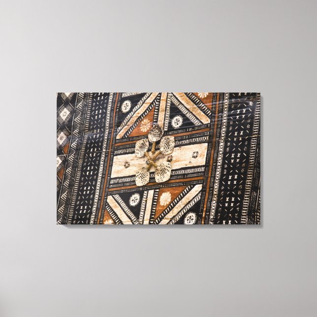 Toile Polynésie, Royaume des Tonga. Détail de tapa (Recto)