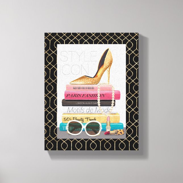 Toile Pomme sauvage | Icône Style - Gold Stiletto (Recto)