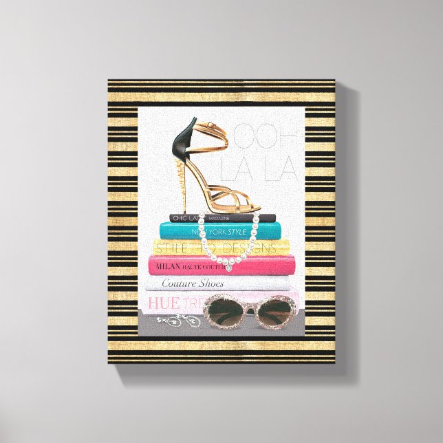 Toile Pomme sauvage | Ooh La La - Stiletto Glamour (Recto)