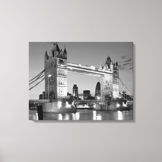 Toile Pont blanc noir de tour de Londres (Recto)