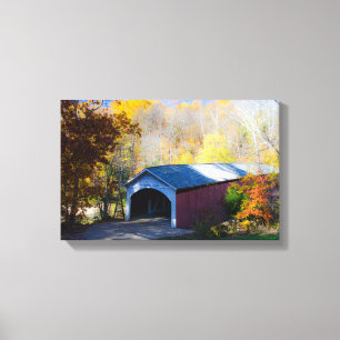 Toile Pont couvert le comté de Parke, Indiana d'étroit