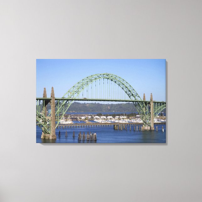 Toile Pont de la baie de Yaquina qui enjambe la baie de  (Recto)