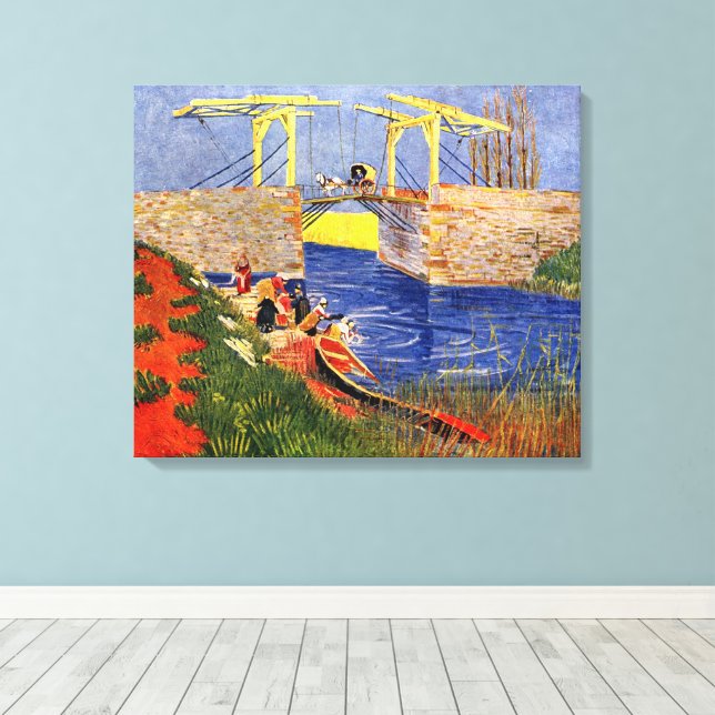 Toile Pont Langlois à Arles par Vincent van Gogh (Insitu (Plancher de Bois))