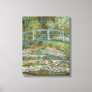 Toile Pont Monet Art au-dessus d'un étang de nénuphars