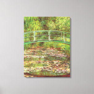Toile Pont sur l'étang des roses de mer par Claude Mone