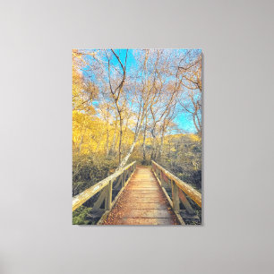 Toile Pont vers les bois