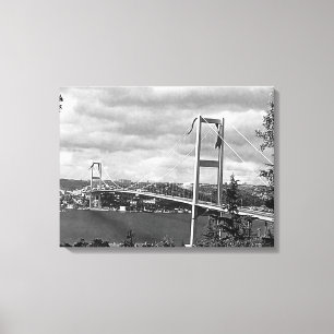 Toile Pont vintage Turquie Istanbul Bosphore