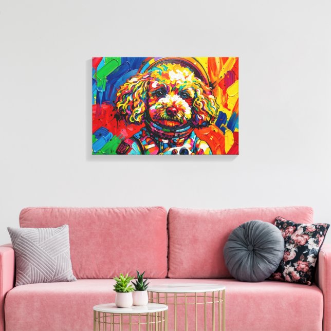 TOILE POODLE DANS L'ESPACE-3 (Insitu(Salon))