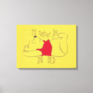Toile Pooh   Je préfère être au lit