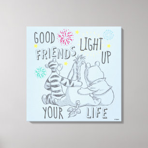 Toile Pooh & Pals   Les amis illuminent votre vie