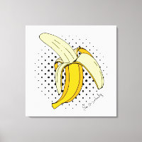 Pop art Pelure de banane sur des points en demi-te