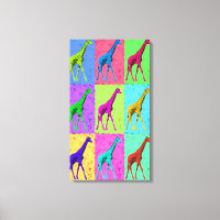 Pop Art Popart Walking Giraffe multicolore