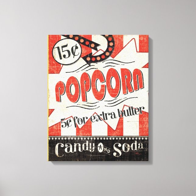 Toile Popcorn rétro (Recto)
