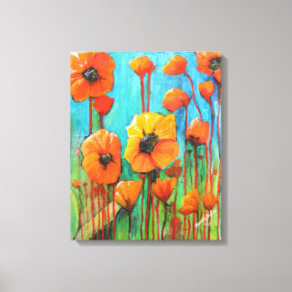 Toile Poppies en été