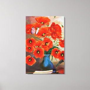 Toile Poppies Encore Vie Dans Le Vase