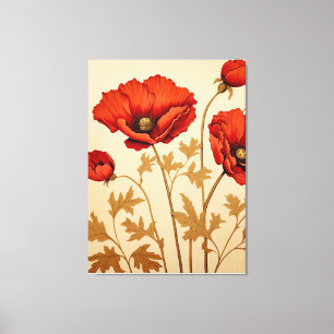 Toile Poppies rouges
