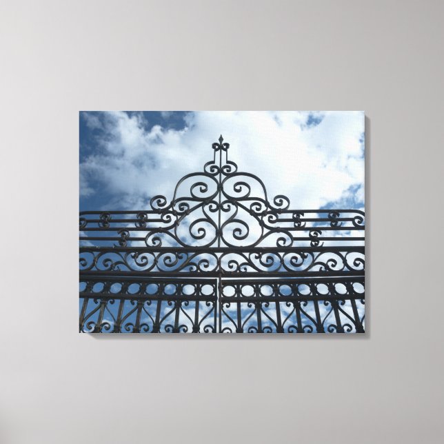 Toile Porte en fer forgé 3 panneaux (Recto)