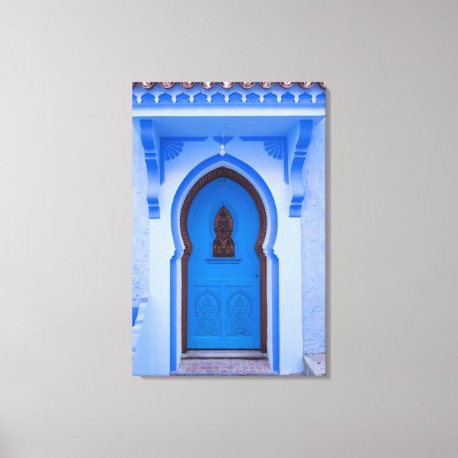 Toile Porte marocaine bleue (Recto)