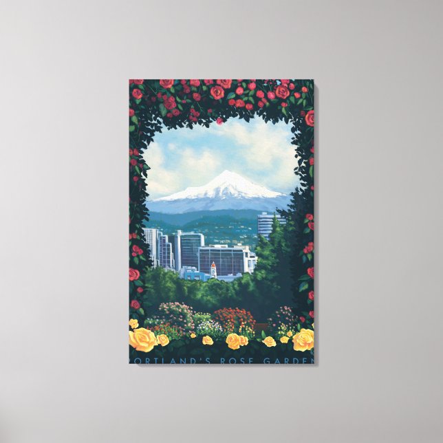 Toile Portland, OregonRose Garden Scene (Recto)