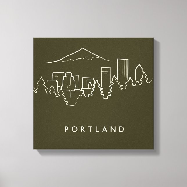 Toile Portland Skyline (Recto)