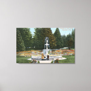 Toile Portland, vue de fontaine de parc d'OregonCity