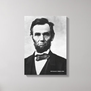 Toile Portrait Abraham Lincoln - Avec Malice Vers Aucun