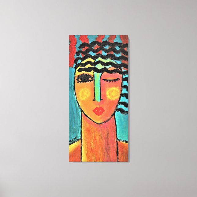 Toile Portrait Abstrait d'une femme (Recto)