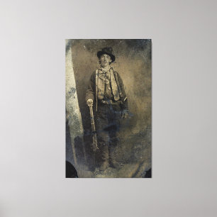 Toile Portrait authentifié de Billy the Kid (1880)