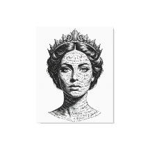 Portrait calligraphique de la reine Esther - Écrit