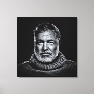 Toile Portrait classique Ernest Hemingway