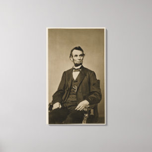 Toile Portrait d'Abraham Lincoln (1809-65) (photo de