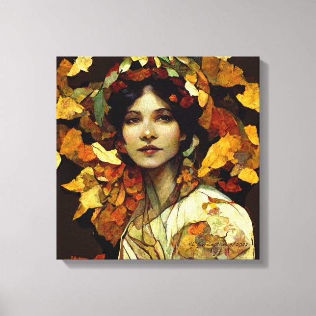 Toile Portrait d'automne "Aurelia" (Recto)