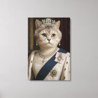 Portrait de chat de la reine Elizabeth II | Art fé
