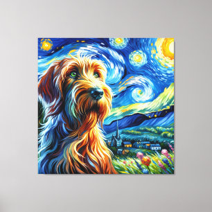 Toile Portrait de chien Starry Spinone - Portrait d'anim