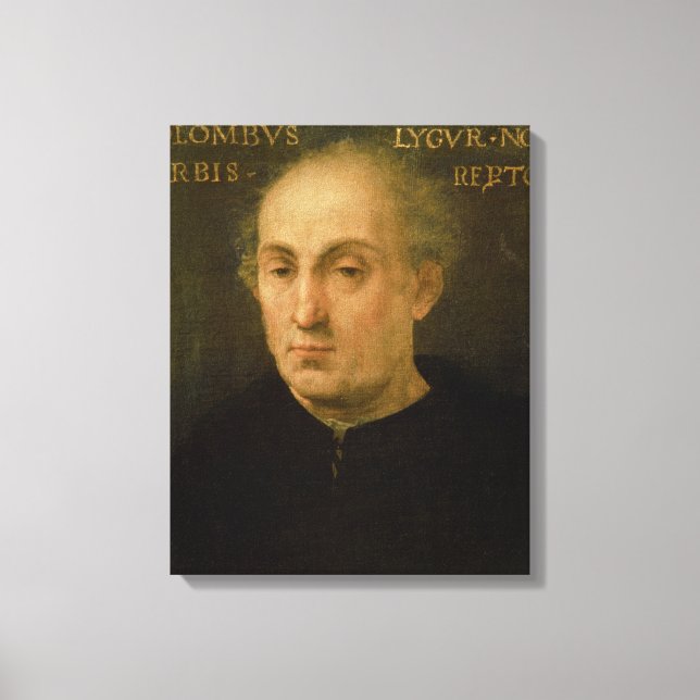 Toile Portrait de Christophe Colomb (Recto)