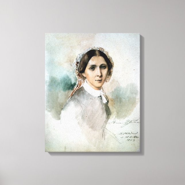 Toile Portrait de Clara Schumann 1853 (Recto)