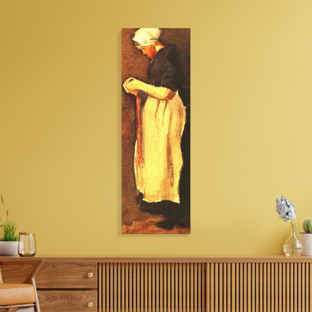 Toile Portrait de femme de Scheveningen par Vincent van  (Insitu(Salon))
