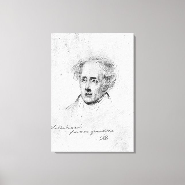 Toile Portrait de François René Vicomte de (Recto)