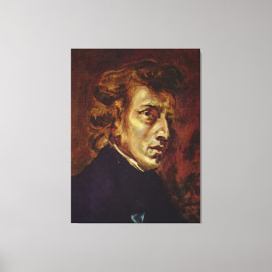Toile Portrait de Frederic Chopin par Eugene Delacroix
