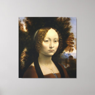 Toile Portrait de Ginevra de Benci par Leonardo da Vinci