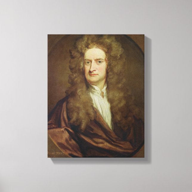Toile Portrait de Isaac Newton 1702 (Recto)