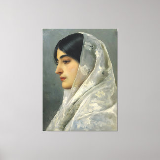 Toile Portrait de jeune femme victorienne élégante - Cla